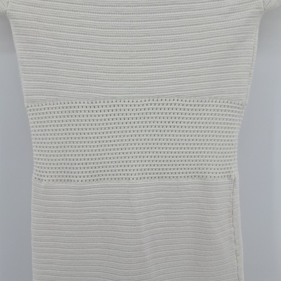 Wilfred XS White Knit Sweater Dress Scallop Trim Y2K‎ Cottagecore Soft Aritzia - Picture 10 of 12